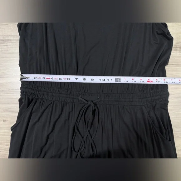 Express Black Sleeveless Drawstring Jumpsuit - Picture 7 of 12
